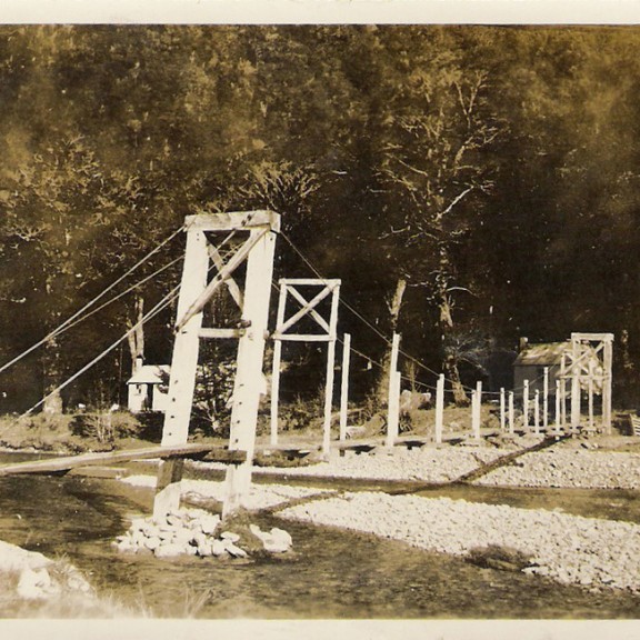 Original bridge across the Routeburn no longer there